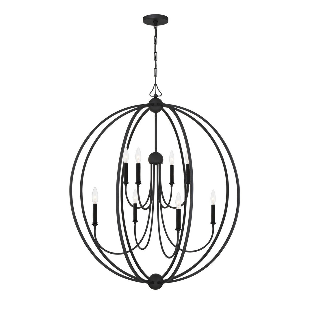 Sylvan Eight Light Chandelier in Black Forged - available from The Lighting Shoppe, trusted by Canadian homeowners