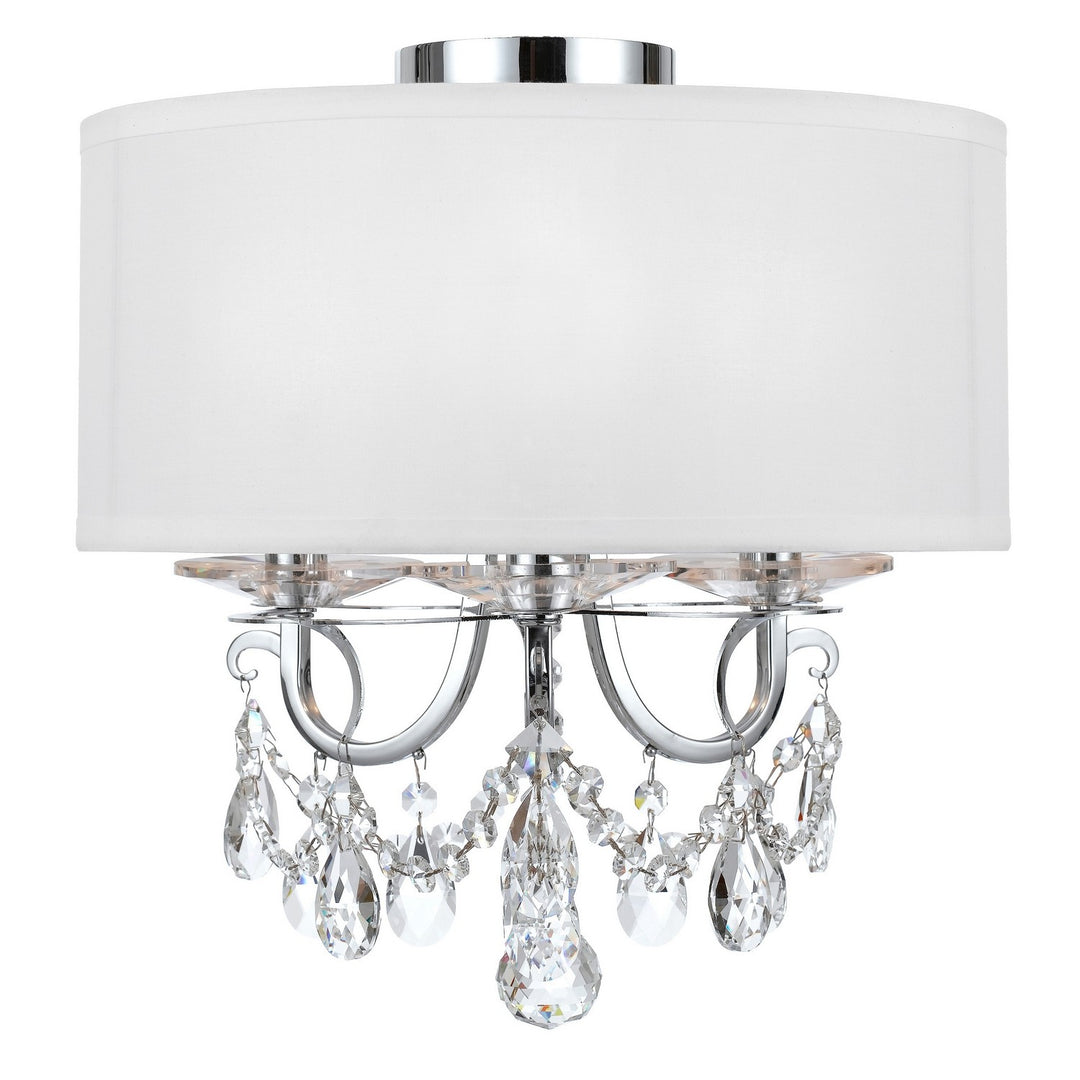 Othello Three Light Semi Flush Mount in Polished Chrome - available from The Lighting Shoppe, trusted by Canadian homeowners