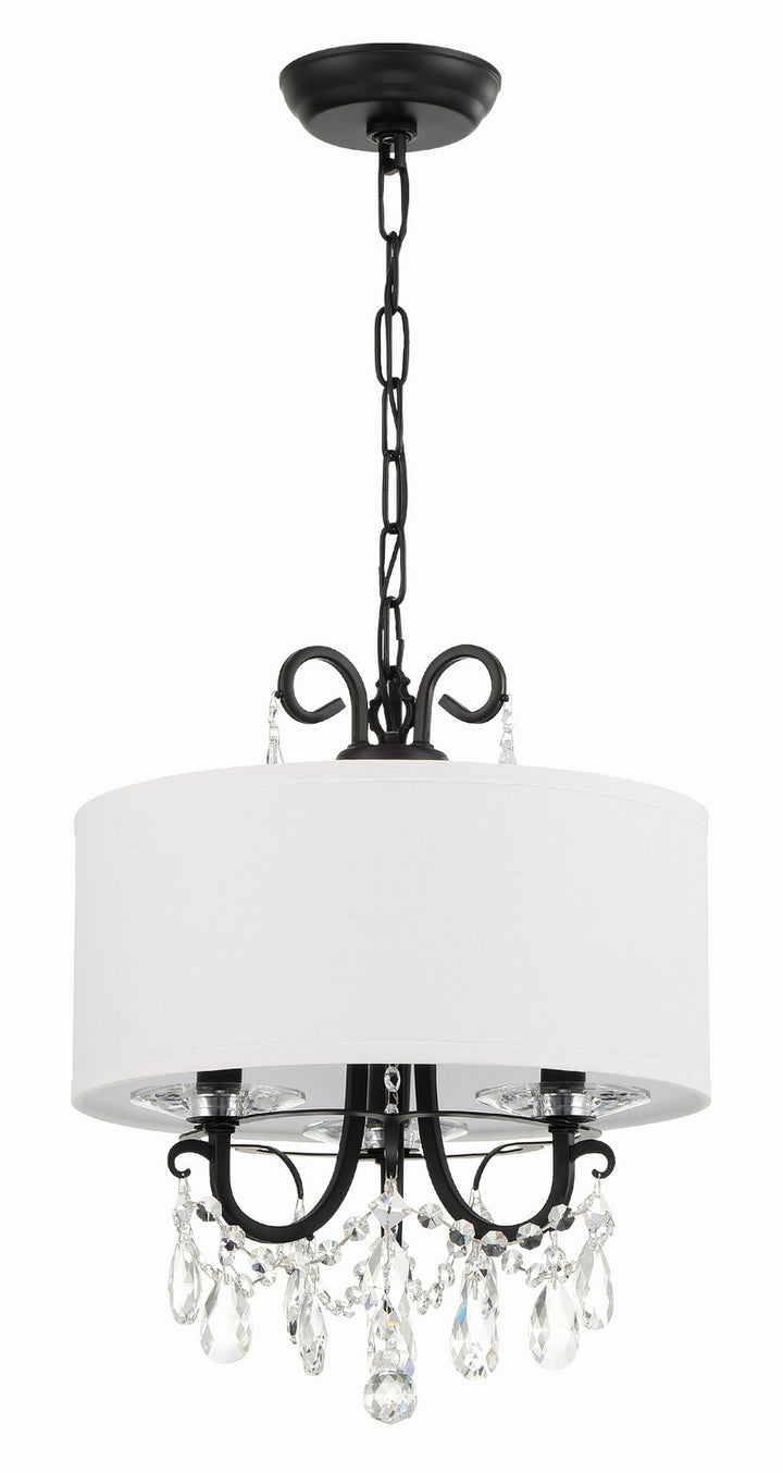 Crystorama - 6623-MK-CL-MWP - Three Light Mini Chandelier - Othello - Matte Black