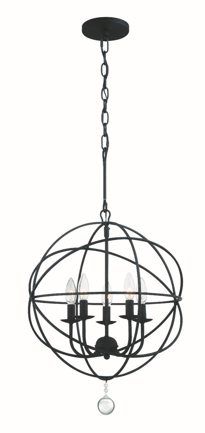 Solaris Five Light Mini Chandelier in Black - available from The Lighting Shoppe, trusted by Canadian homeowners