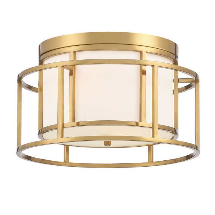 Hulton Two Light Flush Mount in Luxe Gold - available from The Lighting Shoppe, trusted by Canadian homeowners