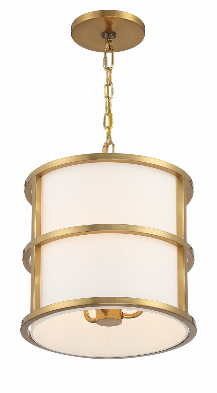Crystorama - 9593-LG - Three Light Pendant - Hulton - Luxe Gold