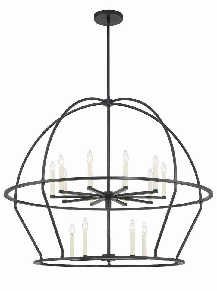 Abbott 15 Light Chandelier in Black - available from The Lighting Shoppe, trusted by Canadian homeowners