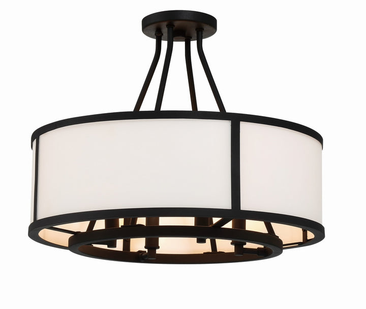 Bryant Four Light Semi Flush Mount in Black Forged - available from The Lighting Shoppe, trusted by Canadian homeowners