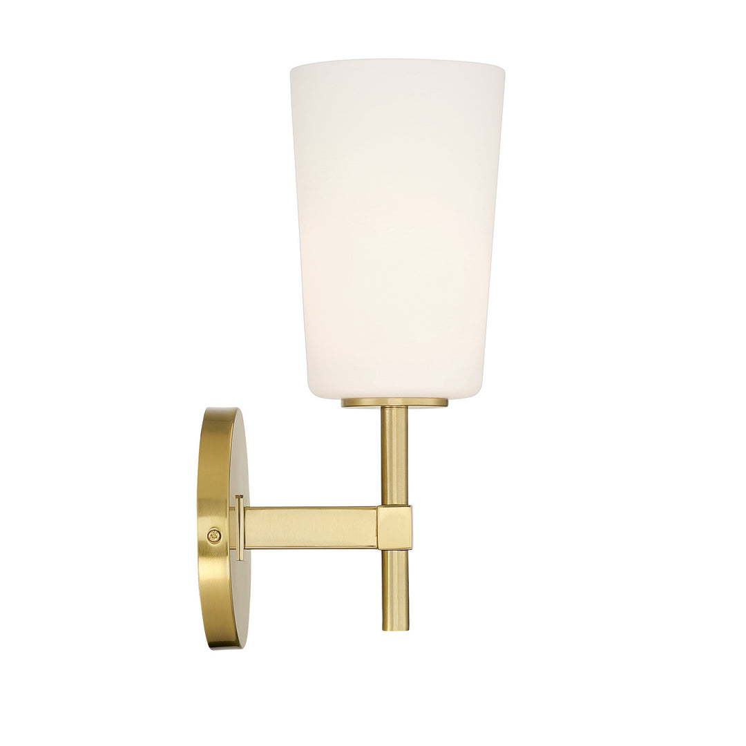 Colton One Light Wall Sconce in Aged Brass - available from The Lighting Shoppe, trusted by Canadian homeowners