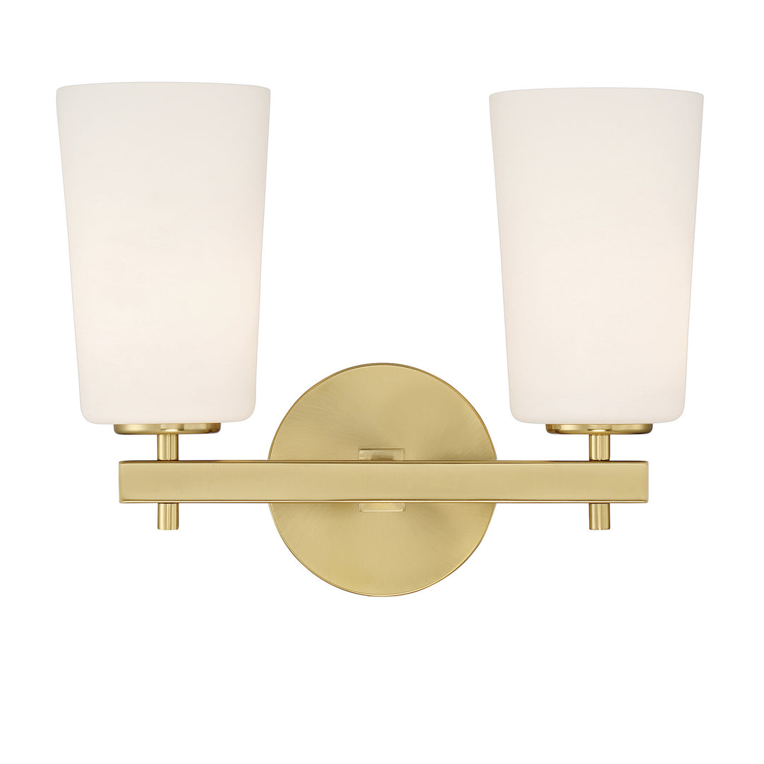 Colton Two Light Wall Sconce in Aged Brass - available from The Lighting Shoppe, trusted by Canadian homeowners
