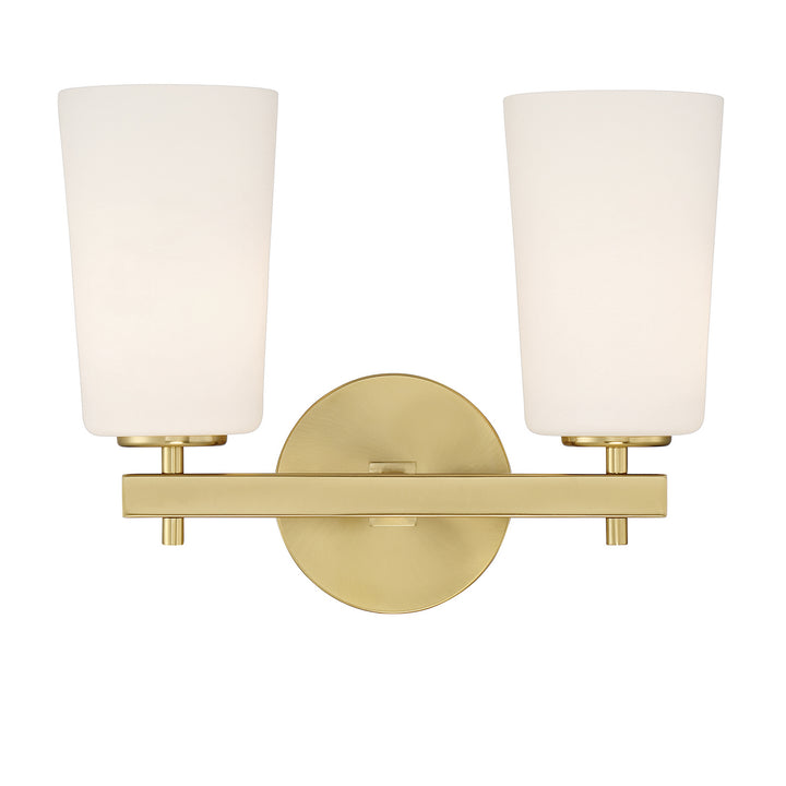 Colton Two Light Wall Sconce in Aged Brass - available from The Lighting Shoppe, trusted by Canadian homeowners