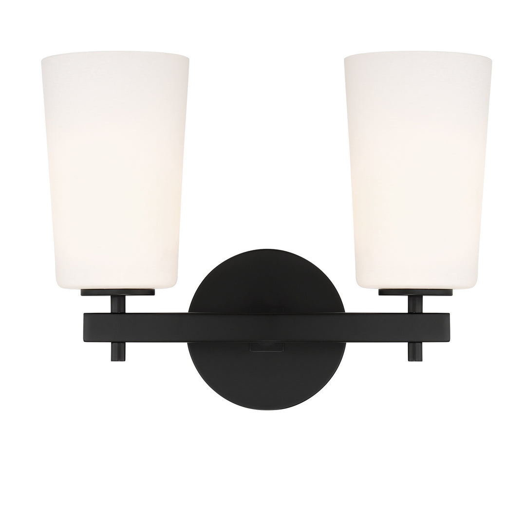 Colton Two Light Wall Sconce in Black - available from The Lighting Shoppe, trusted by Canadian homeowners