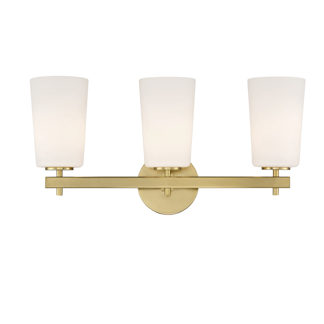 Colton Three Light Wall Sconce in Aged Brass - available from The Lighting Shoppe, trusted by Canadian homeowners