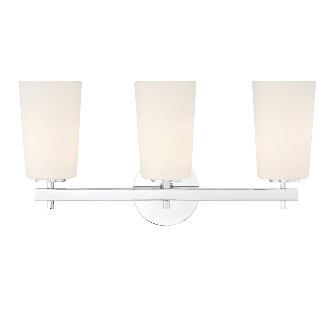 Colton Three Light Wall Sconce in Polished Chrome - available from The Lighting Shoppe, trusted by Canadian homeowners