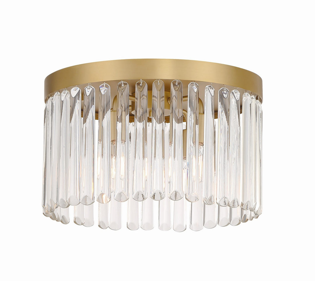 Emory Four Light Flush Mount in Modern Gold - available from The Lighting Shoppe, trusted by Canadian homeowners