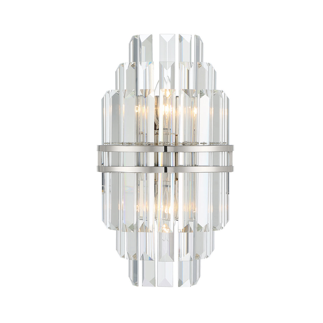 Hayes Two Light Wall Sconce in Polished Nickel - available from The Lighting Shoppe, trusted by Canadian homeowners
