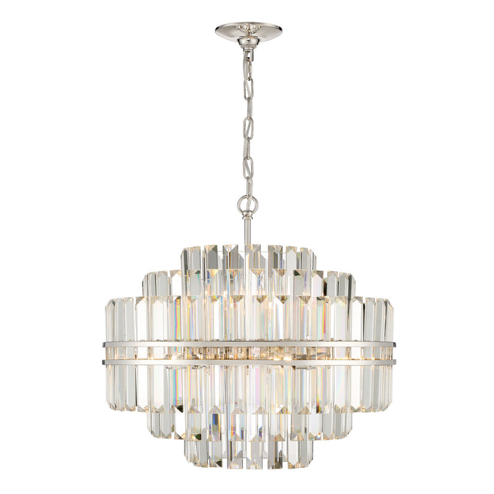 Hayes 12 Light Chandelier in Polished Nickel - available from The Lighting Shoppe, trusted by Canadian homeowners