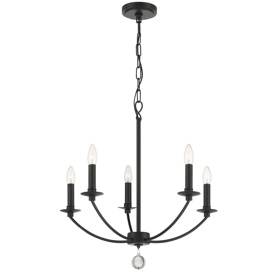 Mila Five Light Chandelier in Black - available from The Lighting Shoppe, trusted by Canadian homeowners