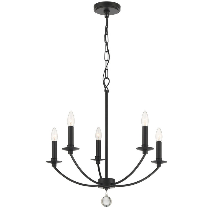 Mila Five Light Chandelier in Black - available from The Lighting Shoppe, trusted by Canadian homeowners
