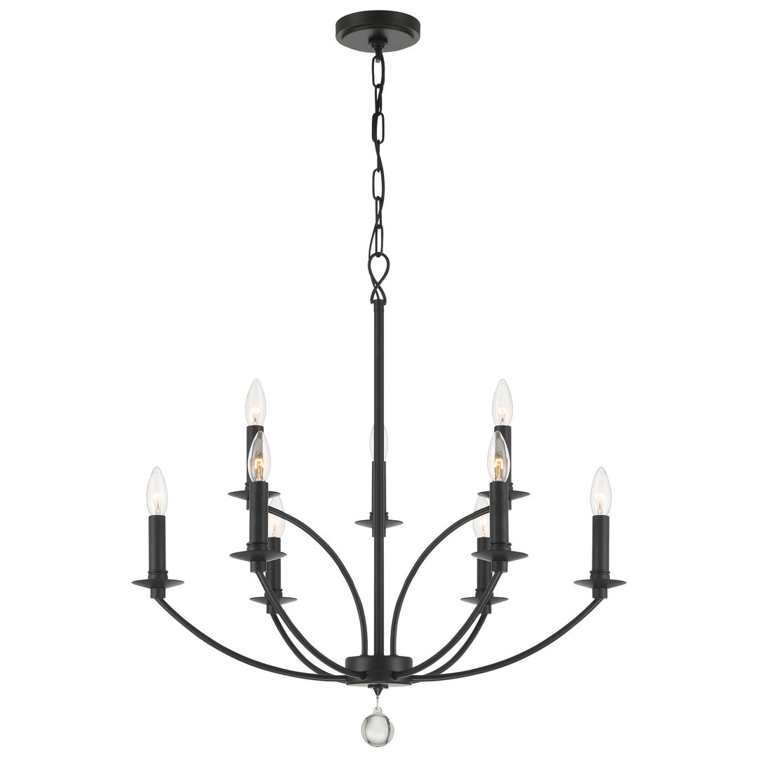 Mila Nine Light Chandelier in Black - available from The Lighting Shoppe, trusted by Canadian homeowners