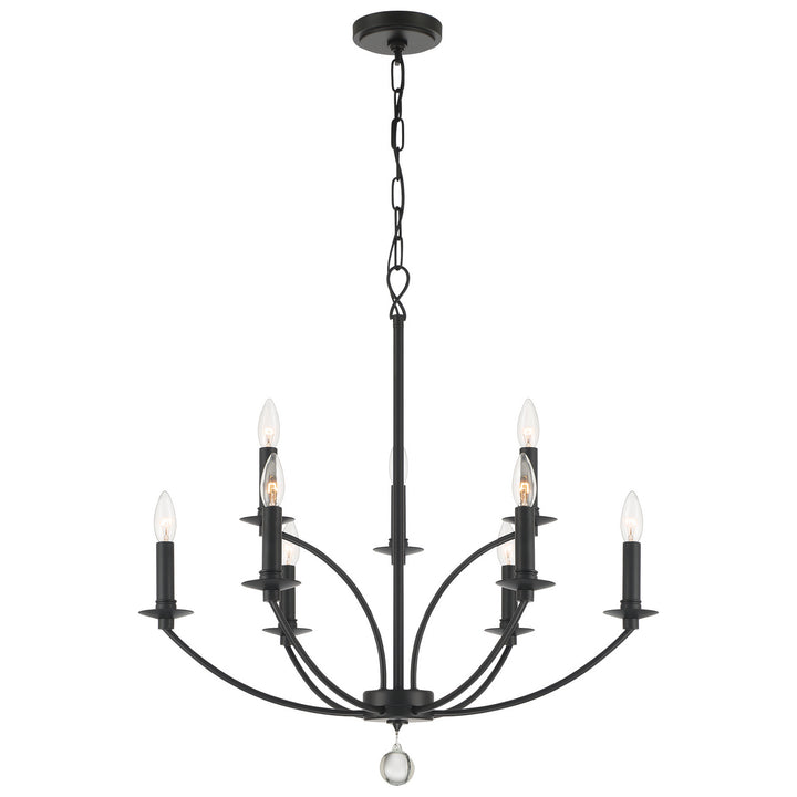 Mila Nine Light Chandelier in Black - available from The Lighting Shoppe, trusted by Canadian homeowners