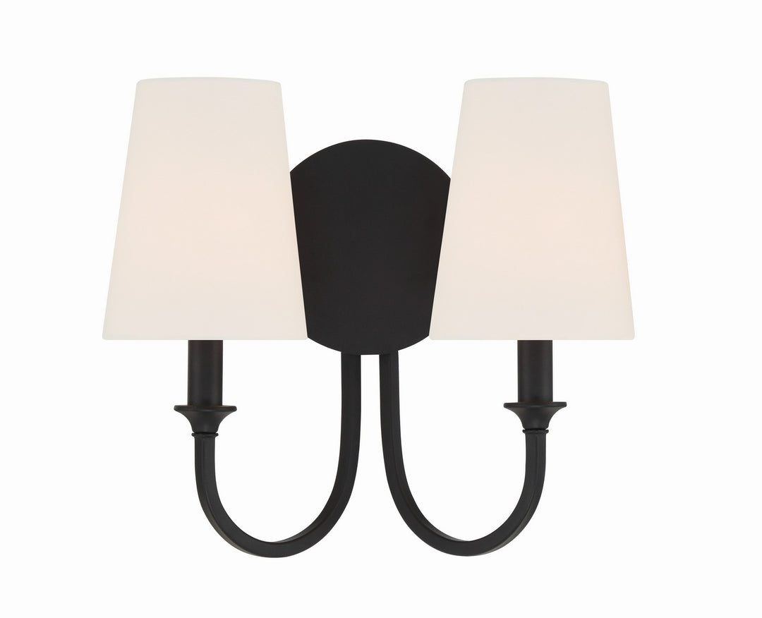 Payton Two Light Wall Sconce in Black Forged - available from The Lighting Shoppe, trusted by Canadian homeowners