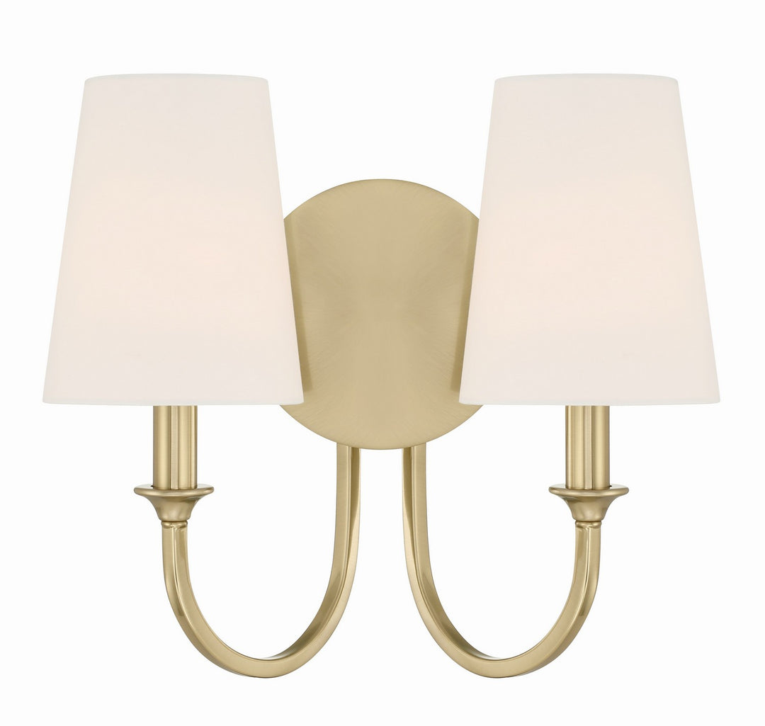 Payton Two Light Wall Sconce in Vibrant Gold - available from The Lighting Shoppe, trusted by Canadian homeowners