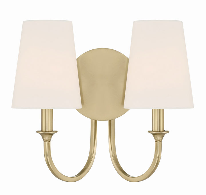 Payton Two Light Wall Sconce in Vibrant Gold - available from The Lighting Shoppe, trusted by Canadian homeowners