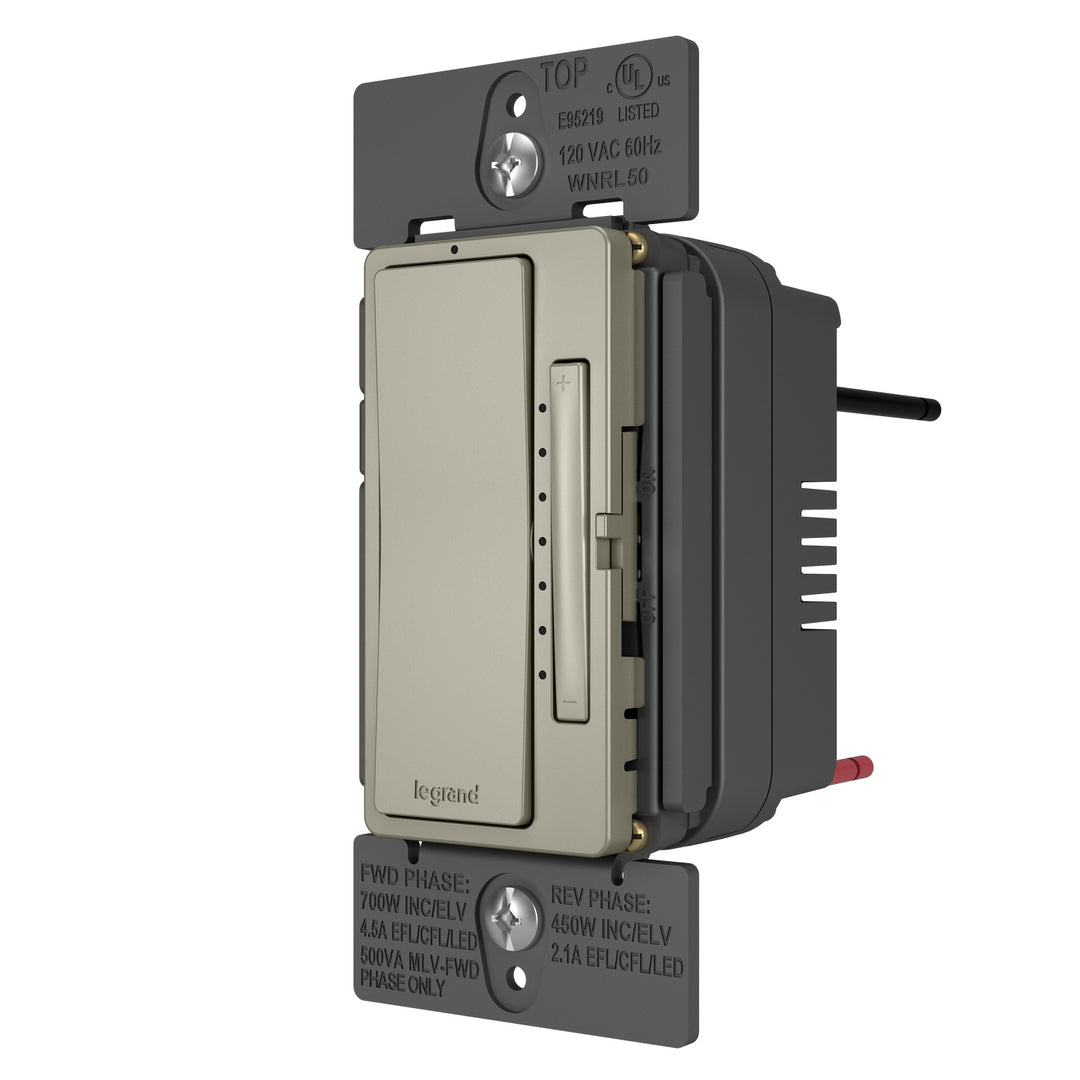 Tru-Universal Dimmer in Nickel - available from The Lighting Shoppe, trusted by Canadian homeowners