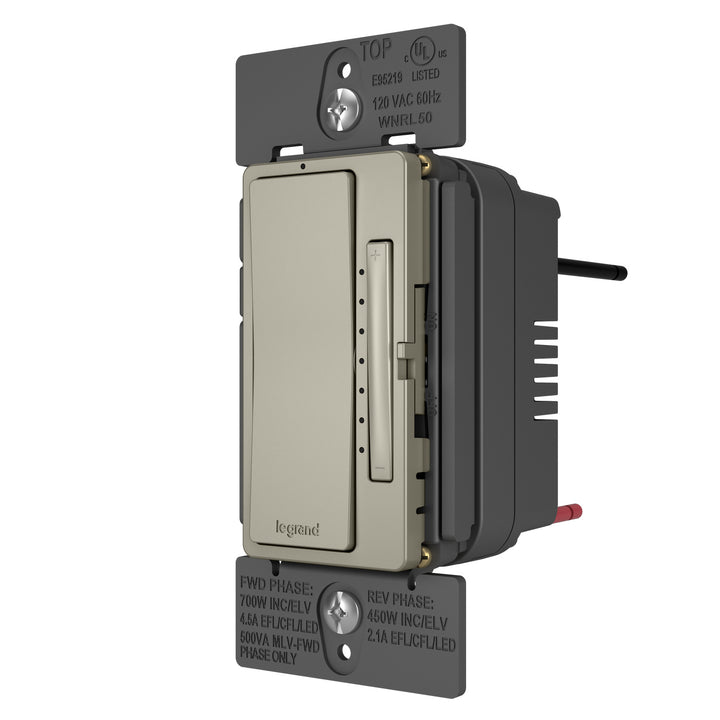 Tru-Universal Dimmer in Nickel - available from The Lighting Shoppe, trusted by Canadian homeowners
