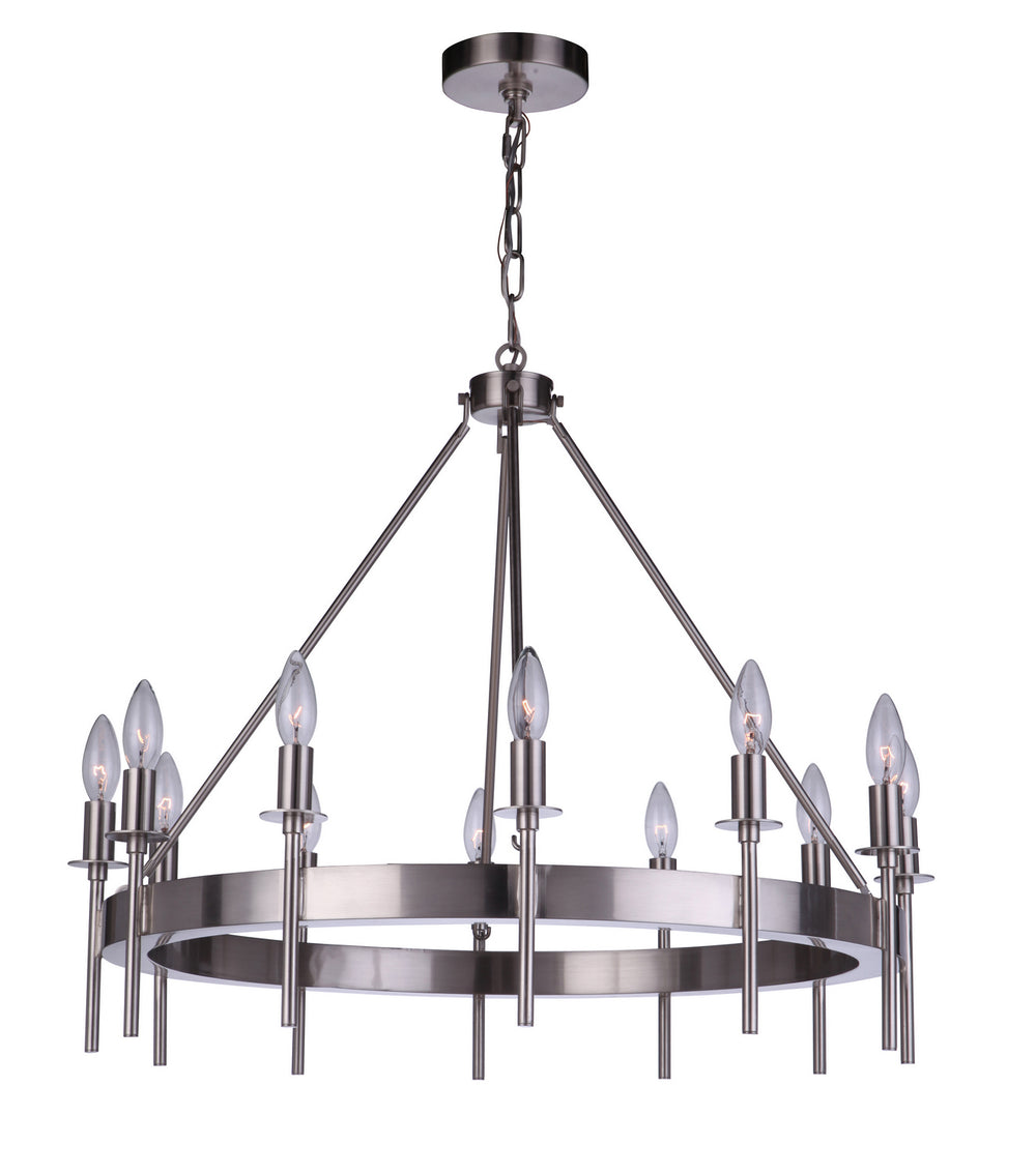 Craftmade Canada - 54312-BNK - 12 Light Chandelier - Larrson - Brushed Polished Nickel