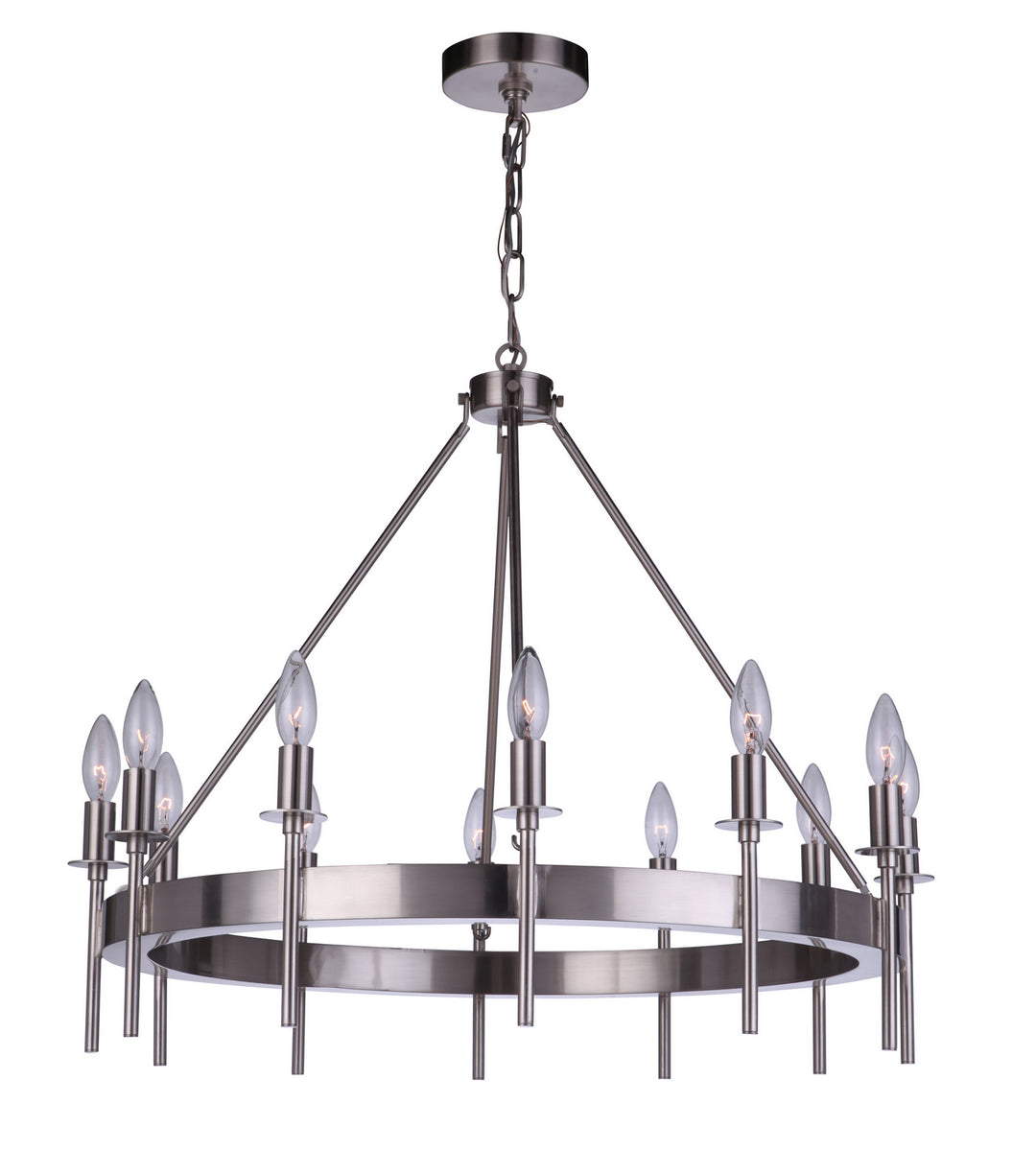 Craftmade Canada - 54312-BNK - 12 Light Chandelier - Larrson - Brushed Polished Nickel