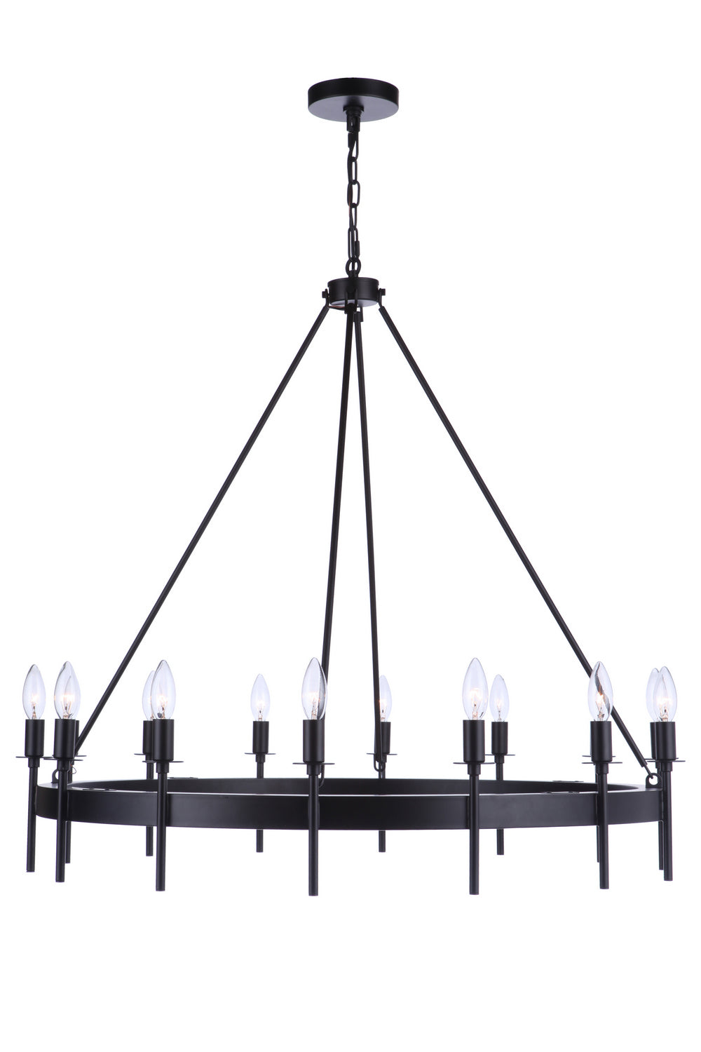 Craftmade Canada - 54314-FB - 14 Light Chandelier - Larrson - Flat Black