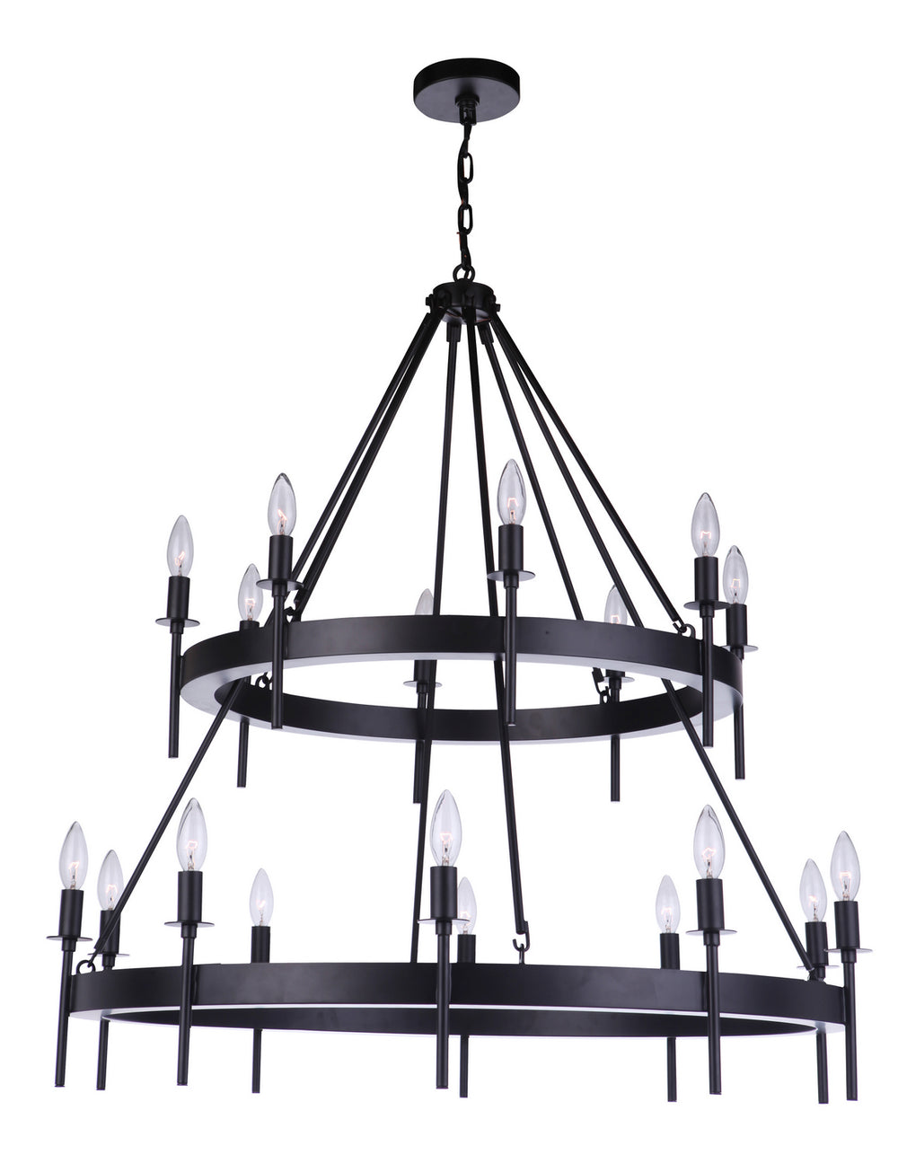 Craftmade Canada - 54318-FB - 18 Light Chandelier - Larrson - Flat Black