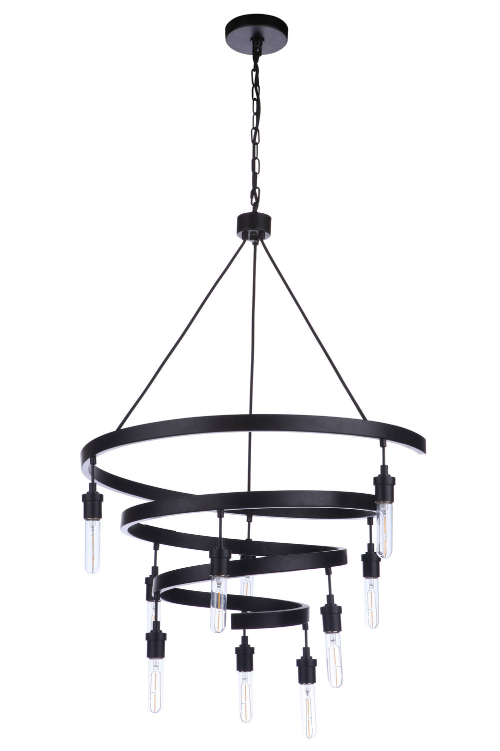 Craftmade Canada - 55410-FB - Ten Light Chandelier - Tranquil - Flat Black