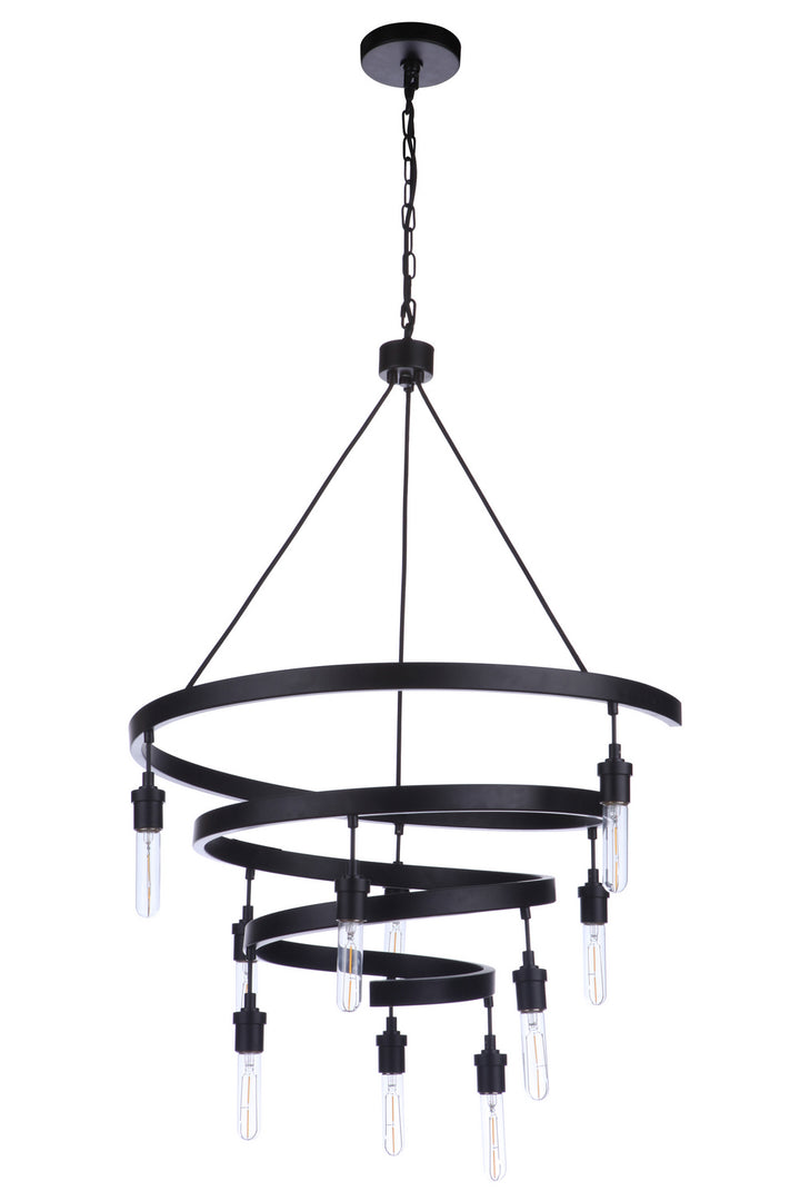 Craftmade Canada - 55410-FB - Ten Light Chandelier - Tranquil - Flat Black