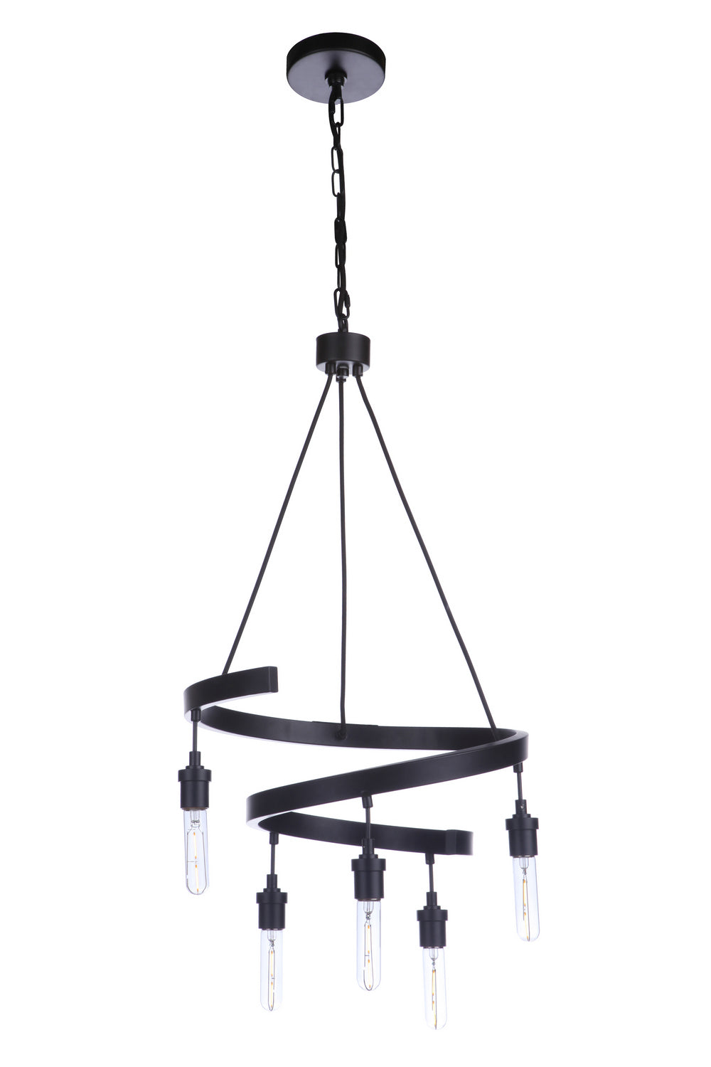 Craftmade Canada - 55425-FB - Five Light Chandelier - Tranquil - Flat Black