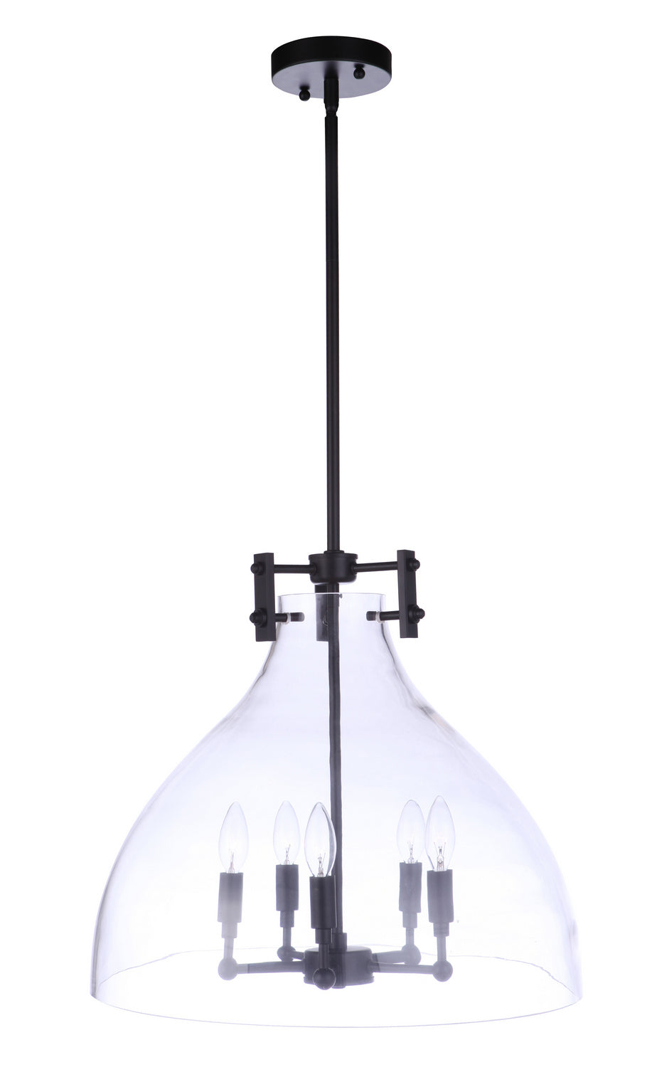 Craftmade Canada - 55895-FB - Five Light Pendant - Chardonnay - Flat Black