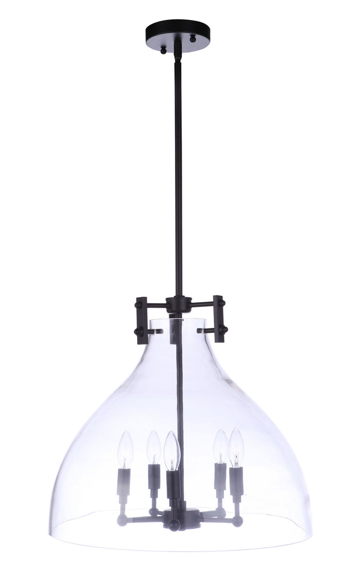 Craftmade Canada - 55895-FB - Five Light Pendant - Chardonnay - Flat Black