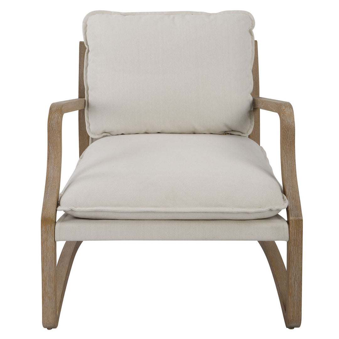 Melora Accent Chair in Solid Oak - available from The Lighting Shoppe, trusted by Canadian homeowners
