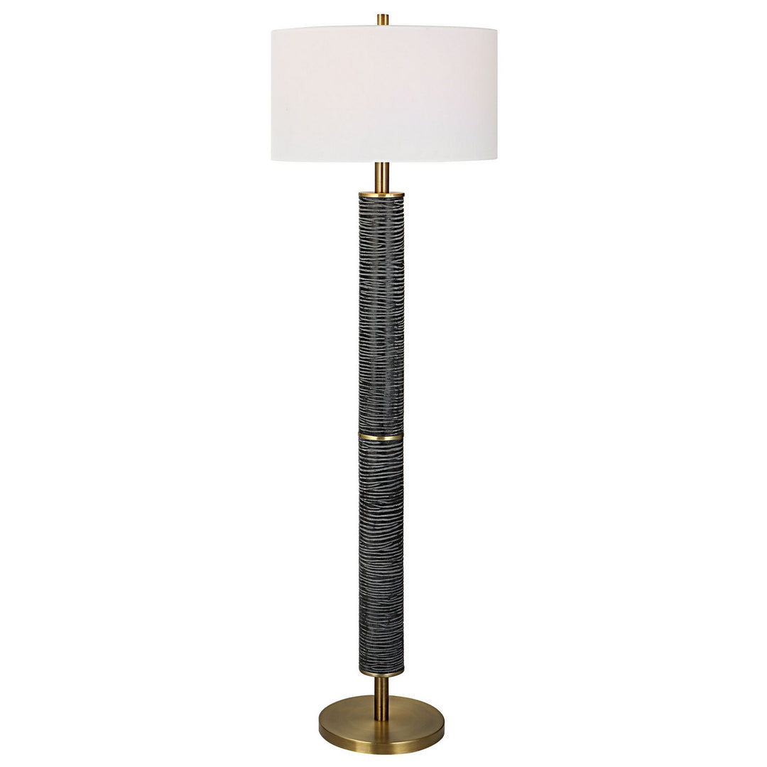 Summit One Light Floor Lamp in Antique Brass - available from The Lighting Shoppe, trusted by Canadian homeowners