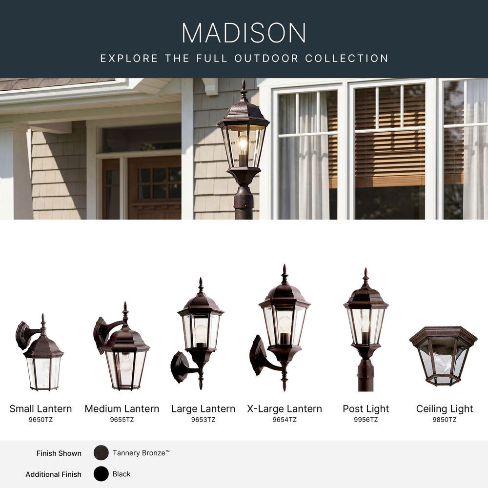 Kichler Canada - 9850TZ - Two Light Outdoor Ceiling Mount - Madison - Tannery Bronze