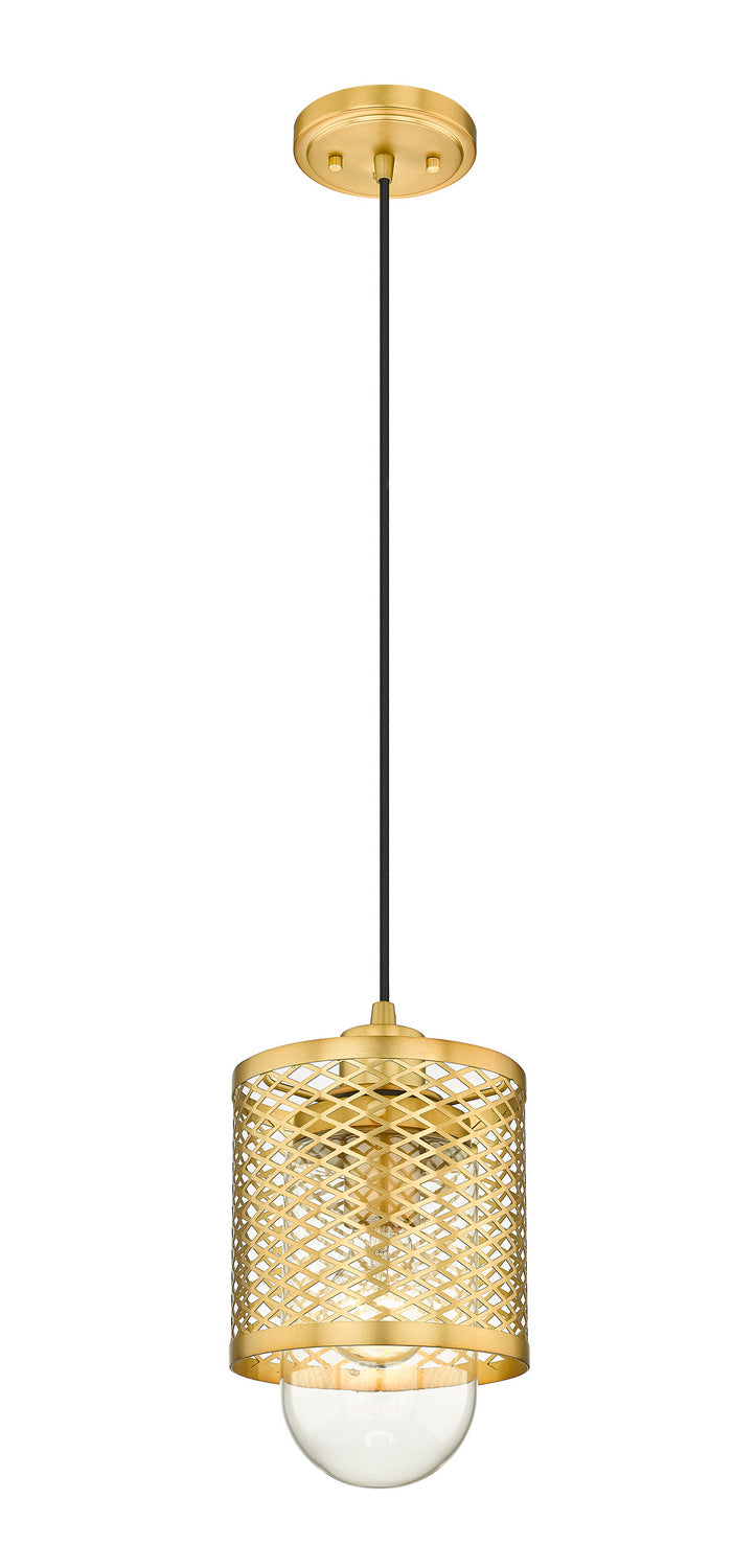 Kipton One Light Pendant in Rubbed Brass - available from The Lighting Shoppe, trusted by Canadian homeowners