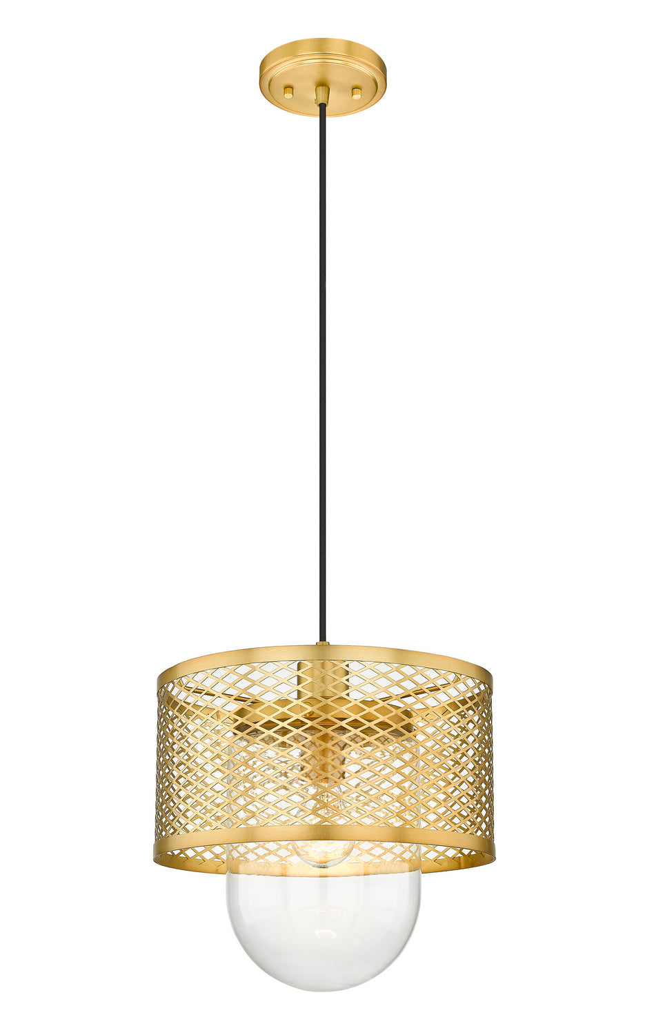 Kipton One Light Pendant in Rubbed Brass - available from The Lighting Shoppe, trusted by Canadian homeowners
