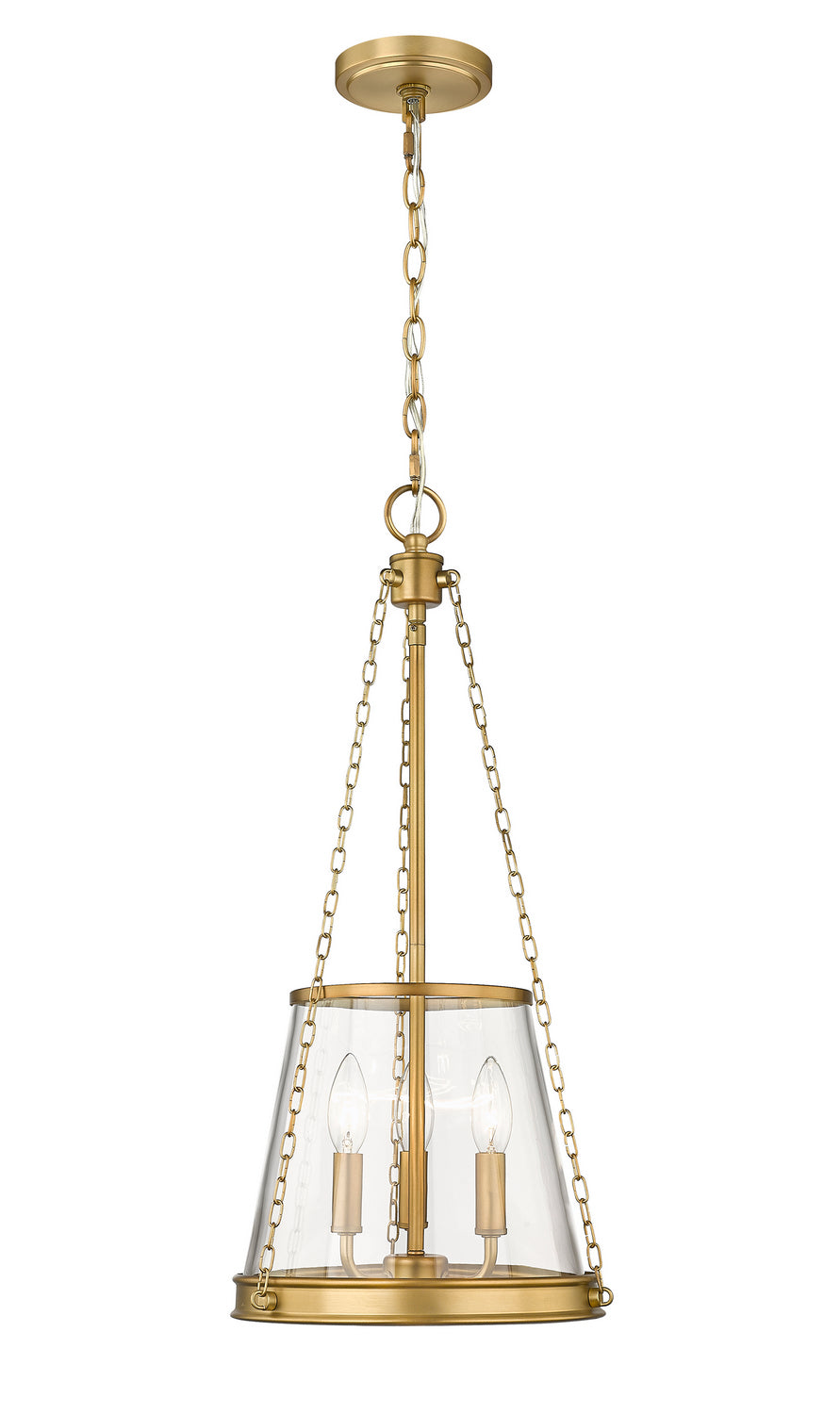 Z-Lite Canada - 341P12-RB - Three Light Pendant - Prescott - Rubbed Brass