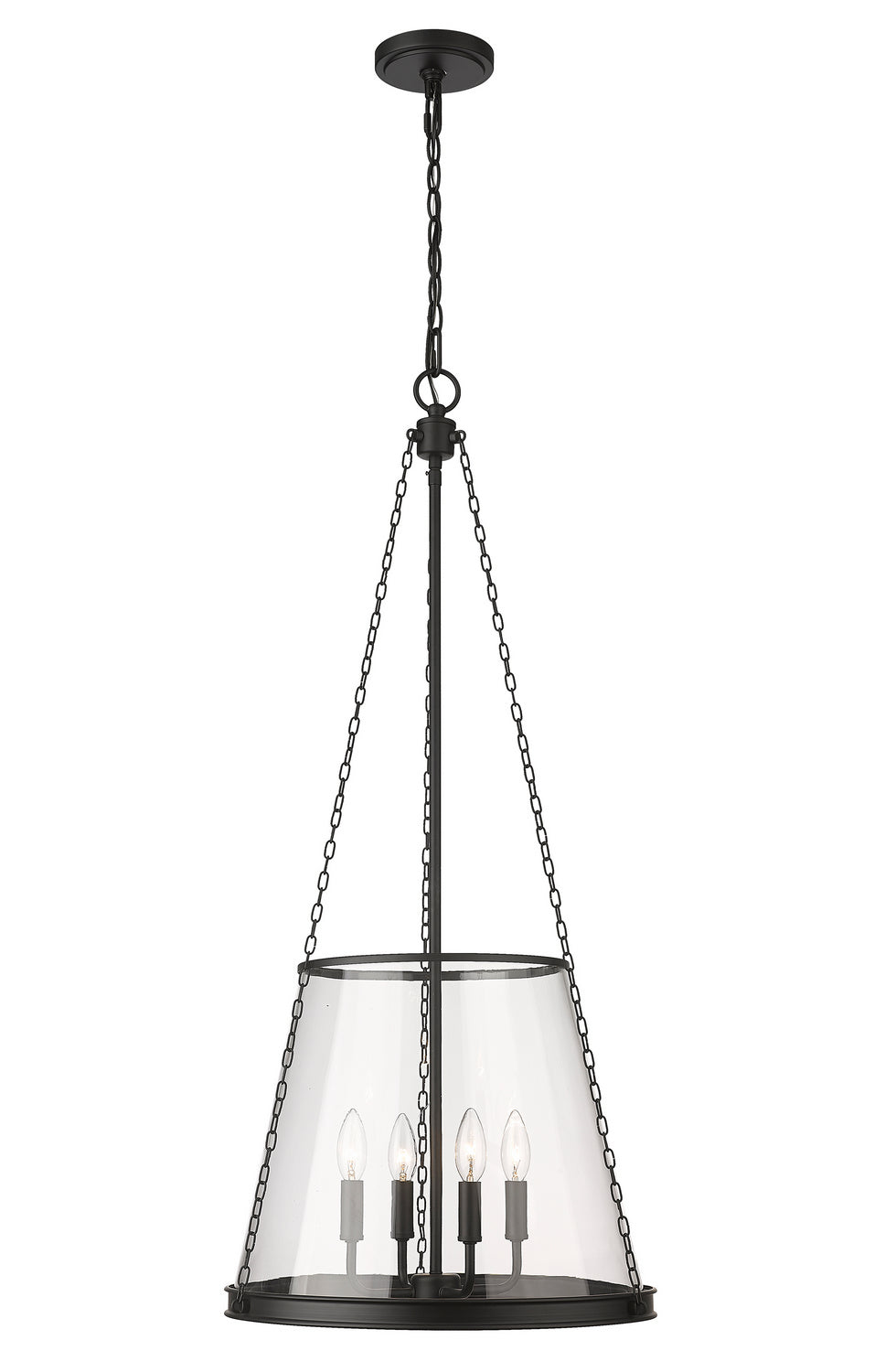 Z-Lite Canada - 341P18-MB - Four Light Pendant - Prescott - Matte Black
