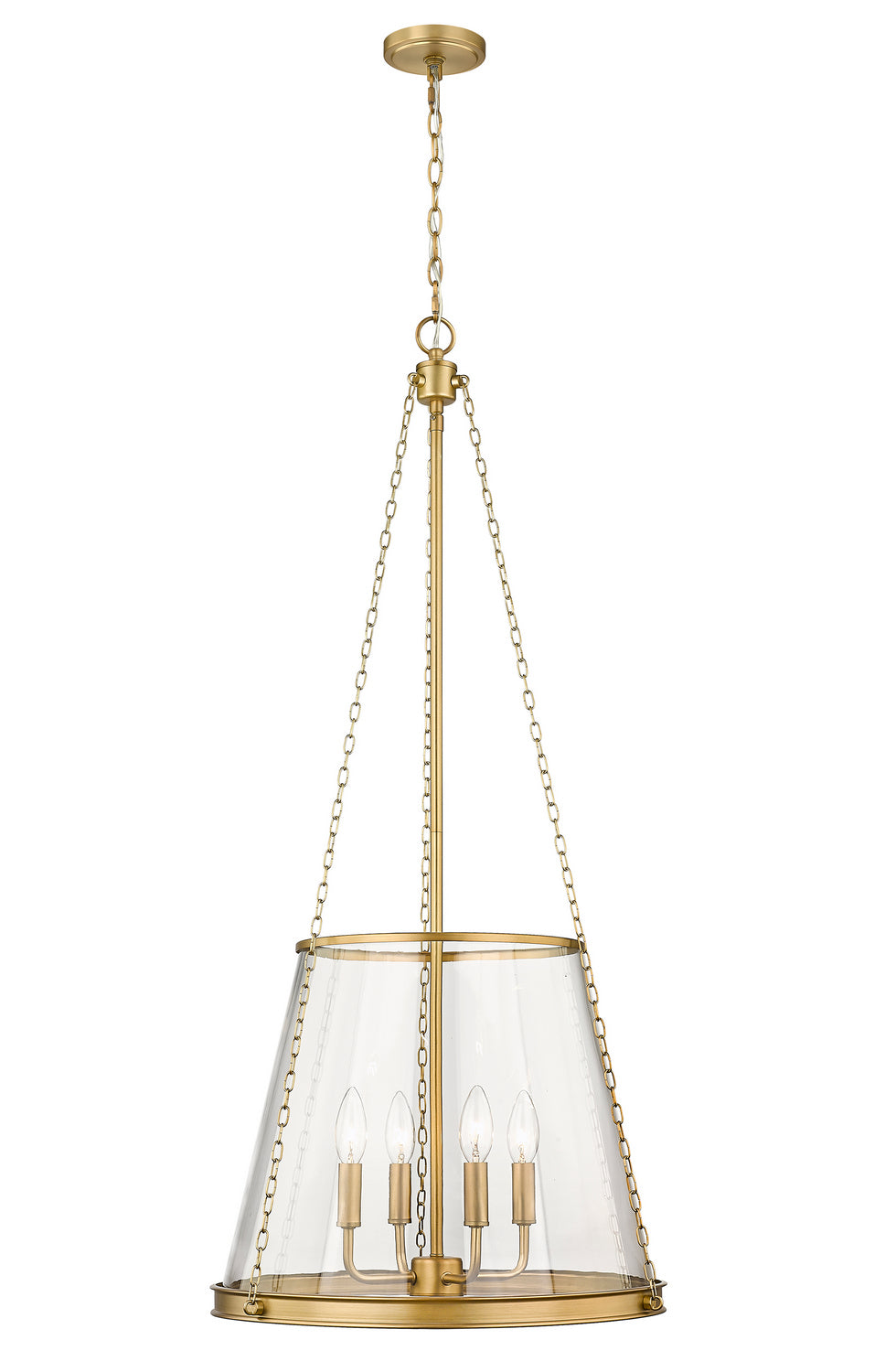 Z-Lite Canada - 341P18-RB - Four Light Pendant - Prescott - Rubbed Brass
