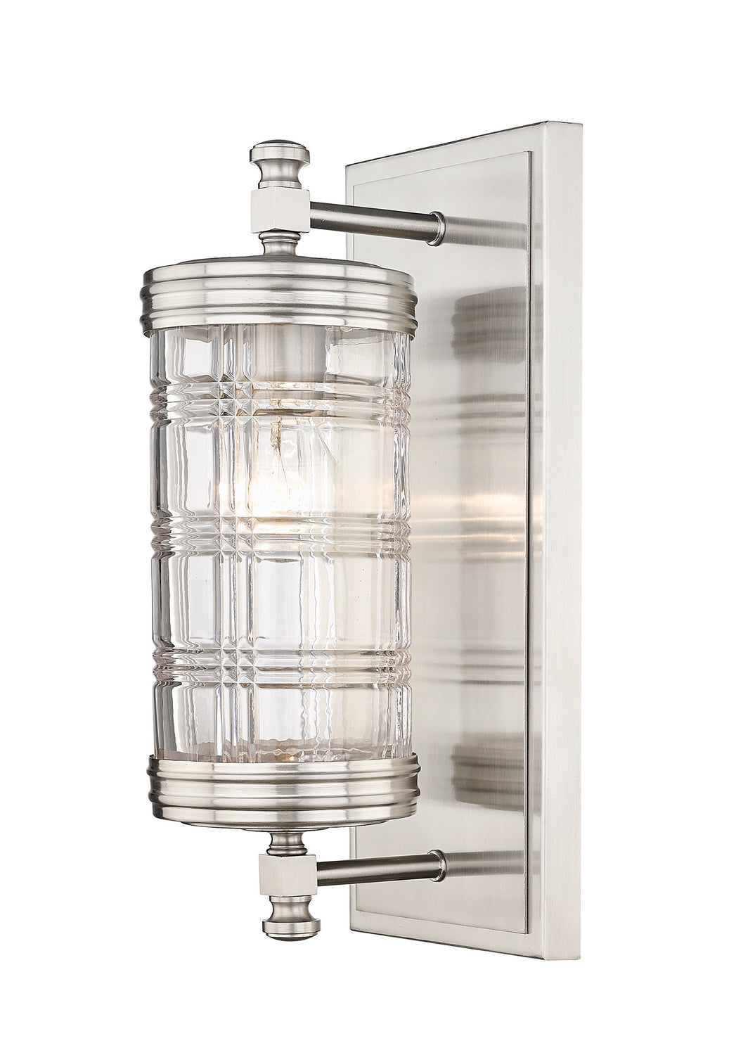 Archer One Light Wall Sconce in Brushed Nickel - available from The Lighting Shoppe, trusted by Canadian homeowners