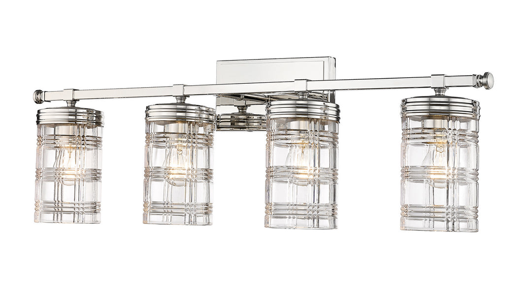 Archer Four Light Vanity in Polished Nickel - available from The Lighting Shoppe, trusted by Canadian homeowners
