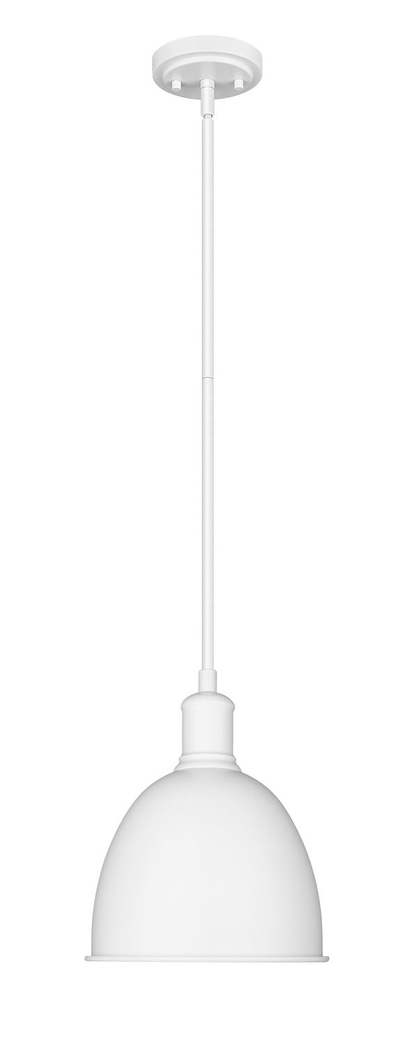 Sawyer One Light Pendant in Satin White - available from The Lighting Shoppe, trusted by Canadian homeowners