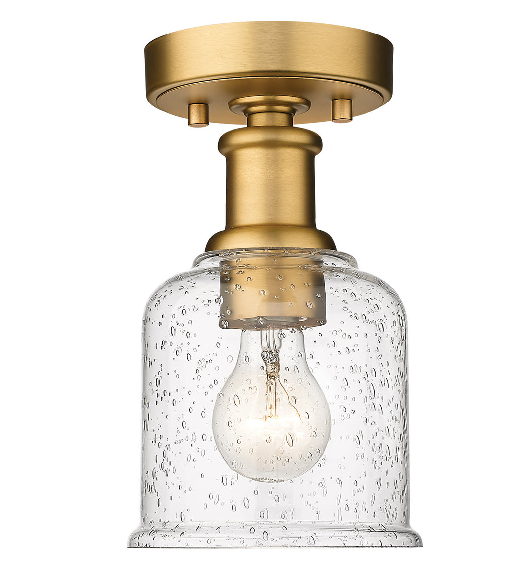 Bryant One Light Flush Mount in Heritage Brass - available from The Lighting Shoppe, trusted by Canadian homeowners