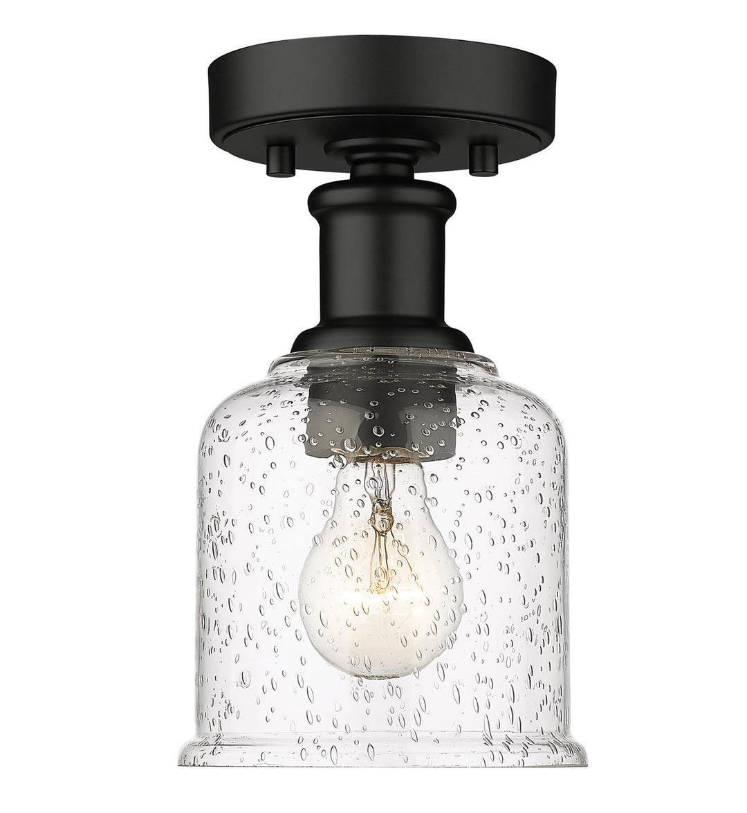 Bryant One Light Flush Mount in Matte Black - available from The Lighting Shoppe, trusted by Canadian homeowners