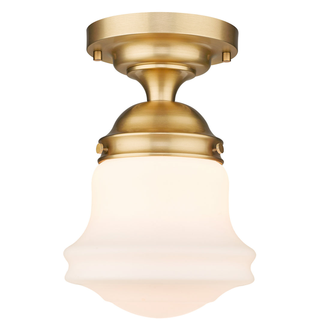 Vaughn One Light Flush Mount in Heritage Brass - available from The Lighting Shoppe, trusted by Canadian homeowners
