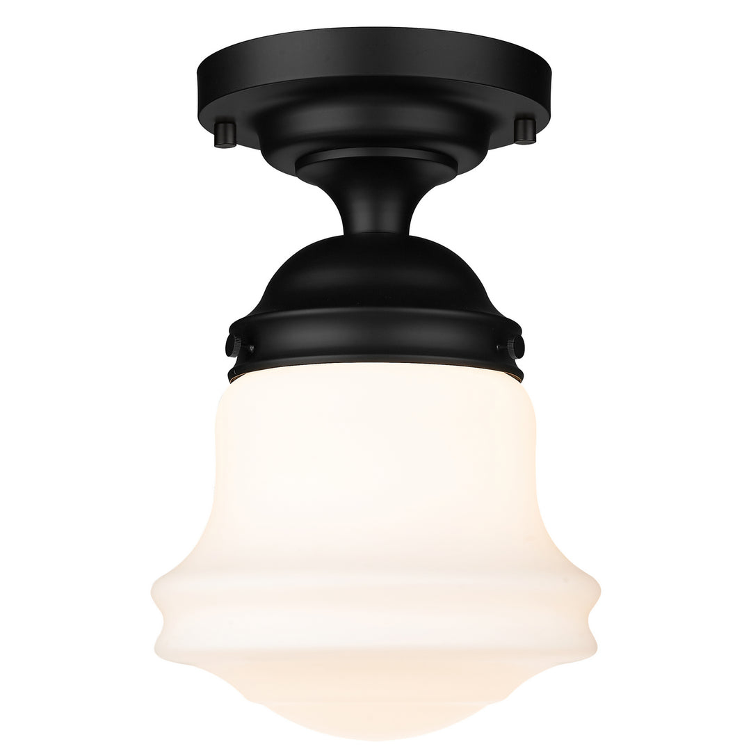 Vaughn One Light Flush Mount in Matte Black - available from The Lighting Shoppe, trusted by Canadian homeowners